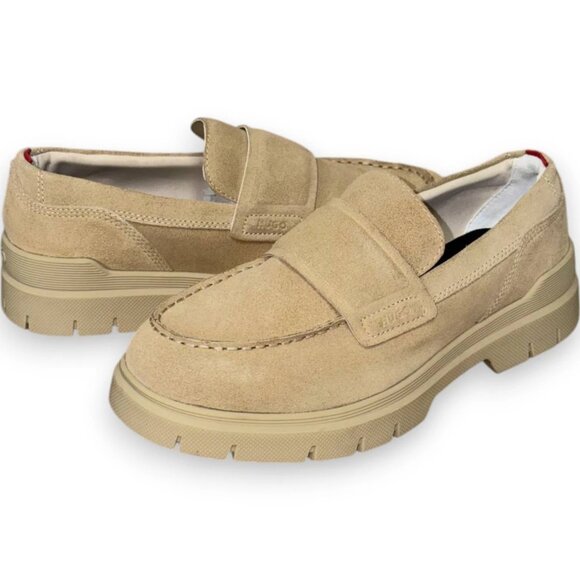 HUGO Ryan Men's Beige Leather Loafers US 9 (UK 8 EU 42) MSRP $180 - Picture 4 of 4